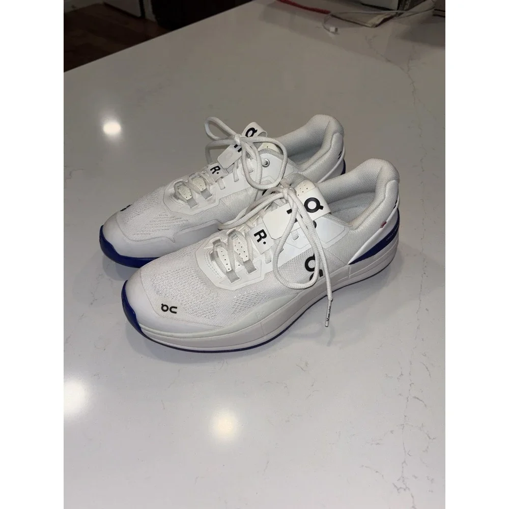 On THE ROGER Pro White / Indigo Tennis Shoes - 48.98721 Men's Size 11